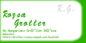 rozsa groller business card